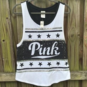 Pink Victoria’s Secret | Sequined Tank Top